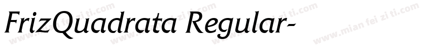 FrizQuadrata Regular字体转换